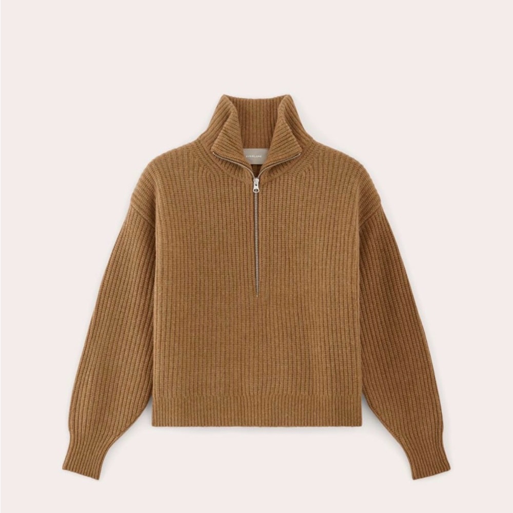 Everlane Felted Merino Half Zip Sweater